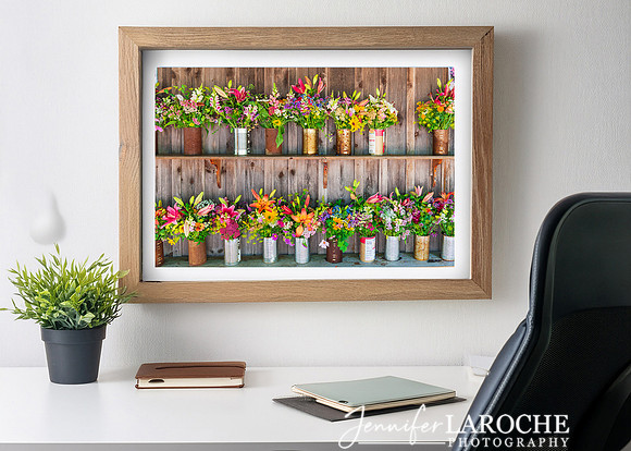 Colorful Rustic Wildflower Wall Art