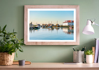 Nautical Office Artwork - Fishing Village Harbor