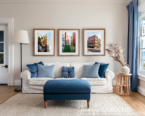 living-room-mockup---veritcal-city-wall-art---blue-and-ivory-palette---cozy-modern-home