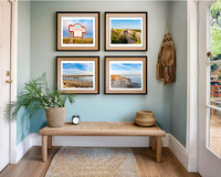 Duxbury Beach - horizonal gallery wall art photo set - hallway or entry way artwork coastal Massachusetts