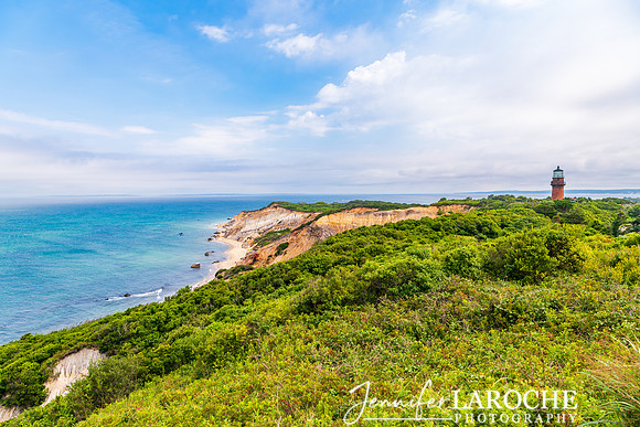 Aquinnah Clay Cliffs and Lighthouse Landscape