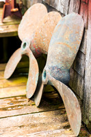 Close‑Up of Rusted Boat Propellers