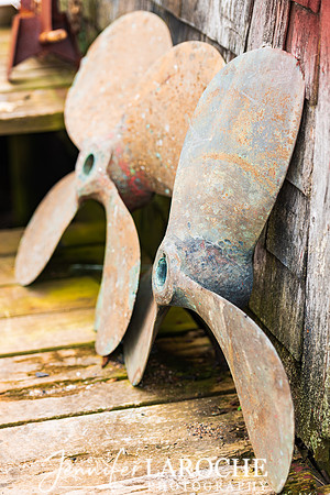 Close‑Up of Rusted Boat Propellers