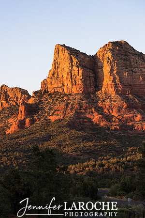 courthouse rock sedona at sunset vertical image