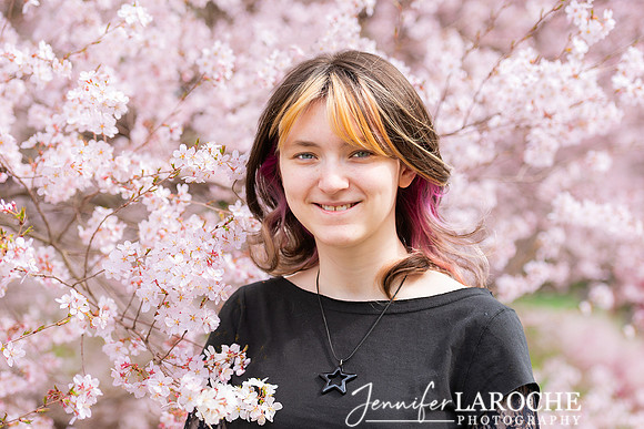 Spring Cherry Blossom Senior Portrait