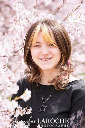 Senior Picture in Spring Flowers